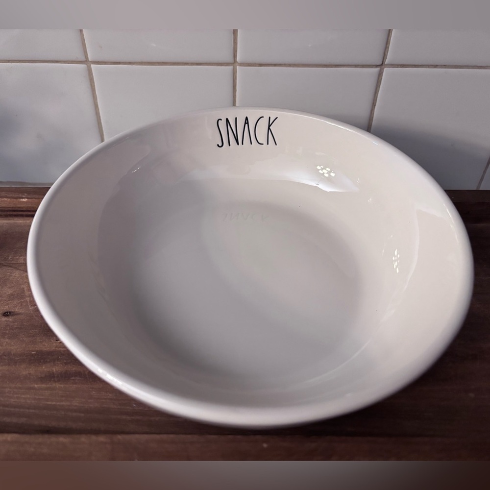 Rae Dunn Cream Ceramic “Snack” Pasta Bowl